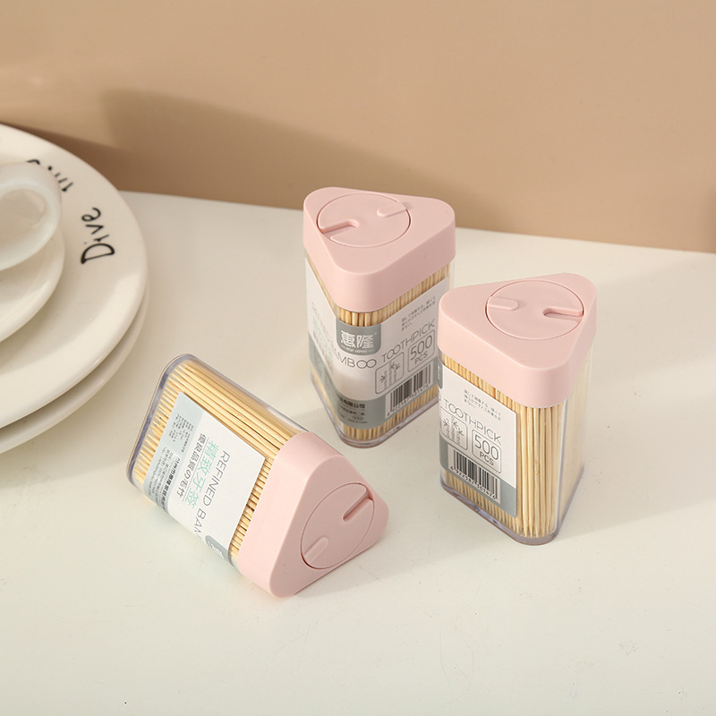 Huilong Boxed Household Natural Environmental Protection Bamboo Toothpick Disposable Double-Headed Portable Toothpick Artifact Wholesale