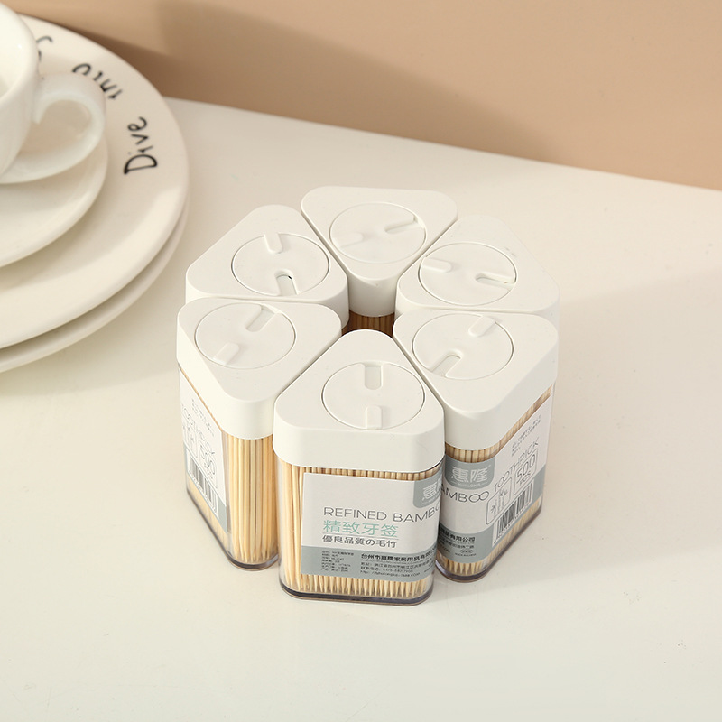 Huilong Boxed Household Natural Environmental Protection Bamboo Toothpick Disposable Double-Headed Portable Toothpick Artifact Wholesale