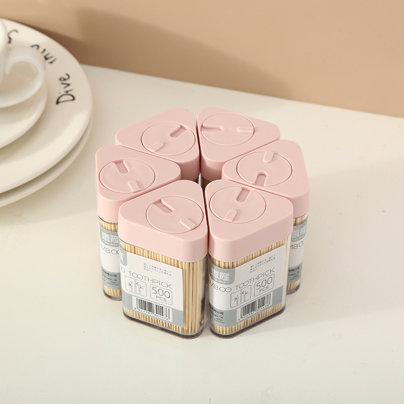 Huilong Boxed Household Natural Environmental Protection Bamboo Toothpick Disposable Double-Headed Portable Toothpick Artifact Wholesale