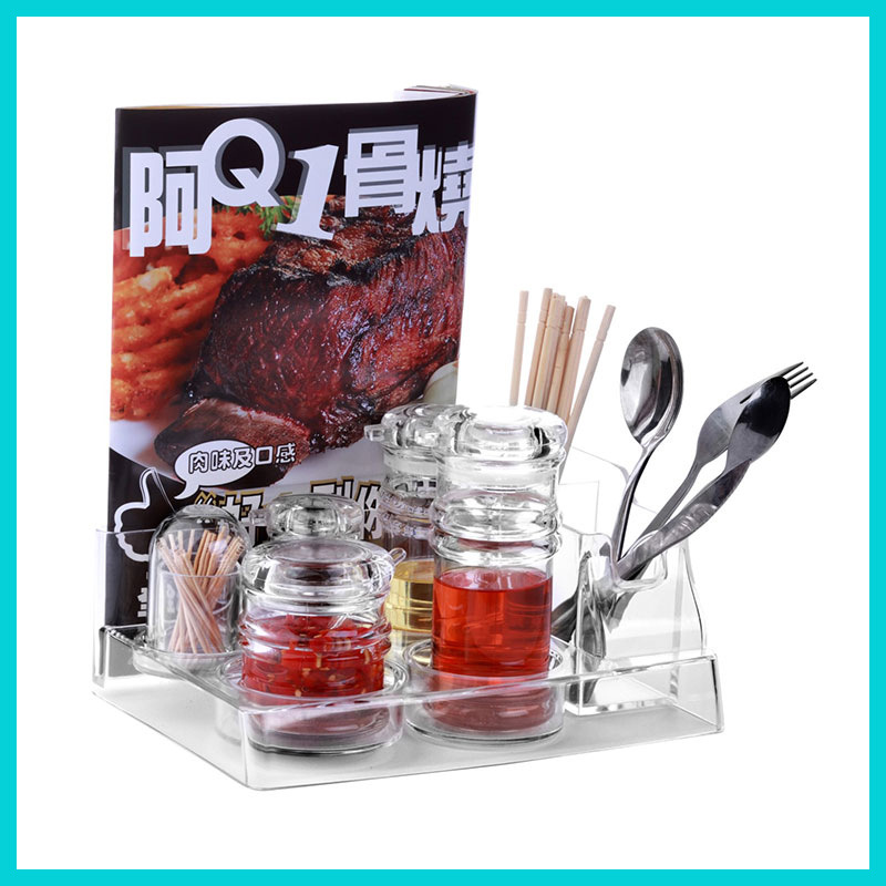 Acrylic Oil Bottle Condiment Bottle Toothpick Holder Sucrier Tissue Box Oil Bottle Tray Combination Set Oil Bottle Set