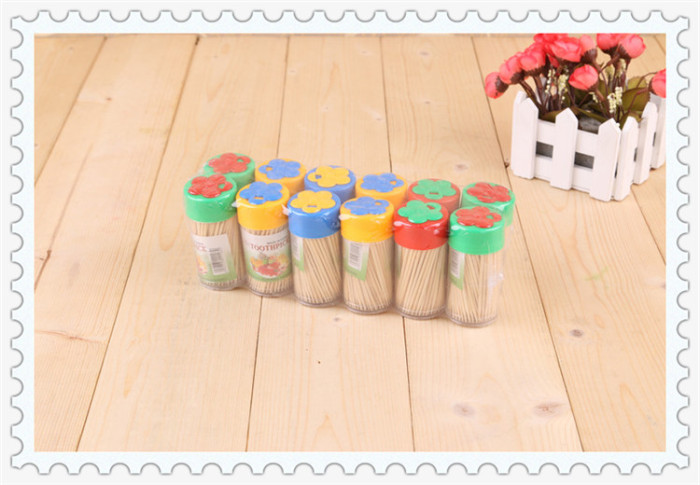 Toothpick bottle portable toothpick box, bamboo toothpick, double head, single-head fruit, household restaurant