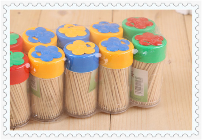 Toothpick bottle portable toothpick box, bamboo toothpick, double head, single-head fruit, household restaurant