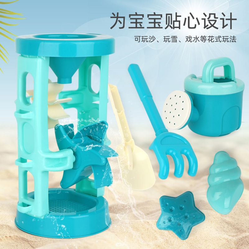Built xiongda children&#039;s beach toy hourglass set shovel baby bucket paddling tool beach Cassettes wholesale