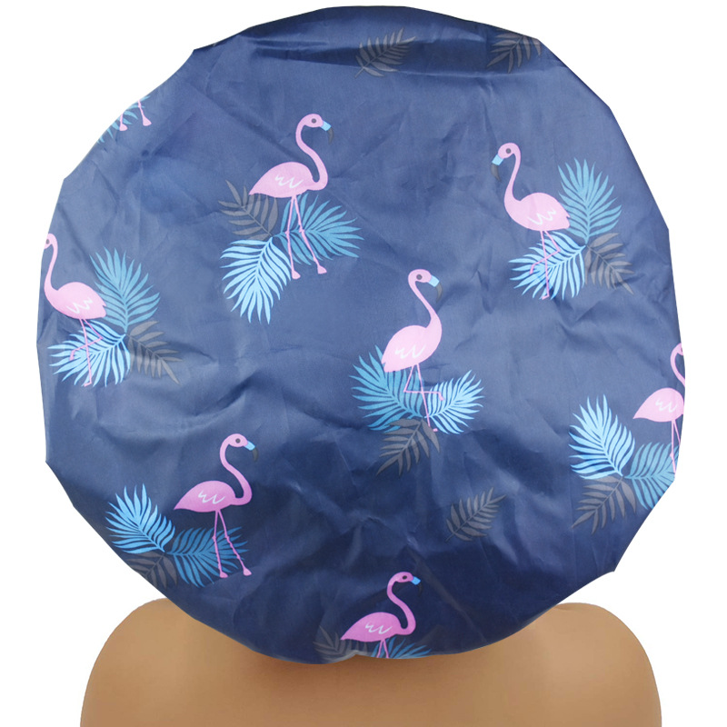 Amazon plus-Sized Large Waterproof Shower Cap Double Layer Waterproof Coating Shower Cap Adjustable Printing Shower Cap Female Shower Cap Amazon plus-Sized Large Waterproof Shower Cap Double Layer Waterproof Coating Shower Cap Adjustable Printing Shower Cap Female Shower Cap