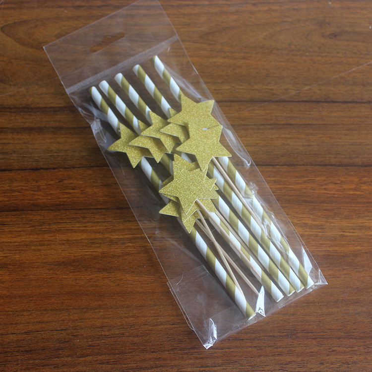 Creative disposable straw environmental paper straw toothpick set party props banquet decoration card wholesale Creative disposable straw environmental paper straw toothpick set party props banquet decoration card wholesale