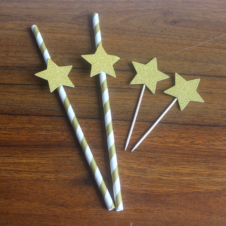 Creative disposable straw environmental paper straw toothpick set party props banquet decoration card wholesale Creative disposable straw environmental paper straw toothpick set party props banquet decoration card wholesale