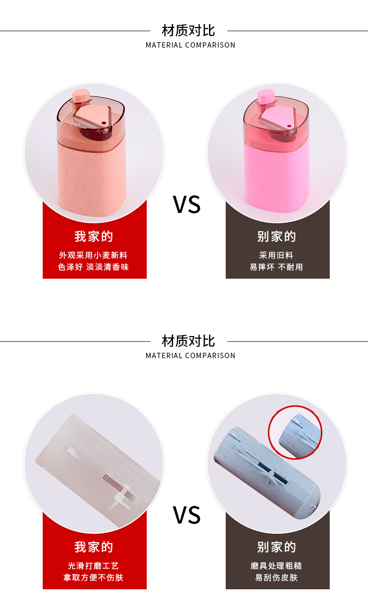 Wheat Straw Automatic Press Type Toothpick Holder Household Creative Toothpick Bottle Living Room Dining Room Transparent Toothpick Box Cans