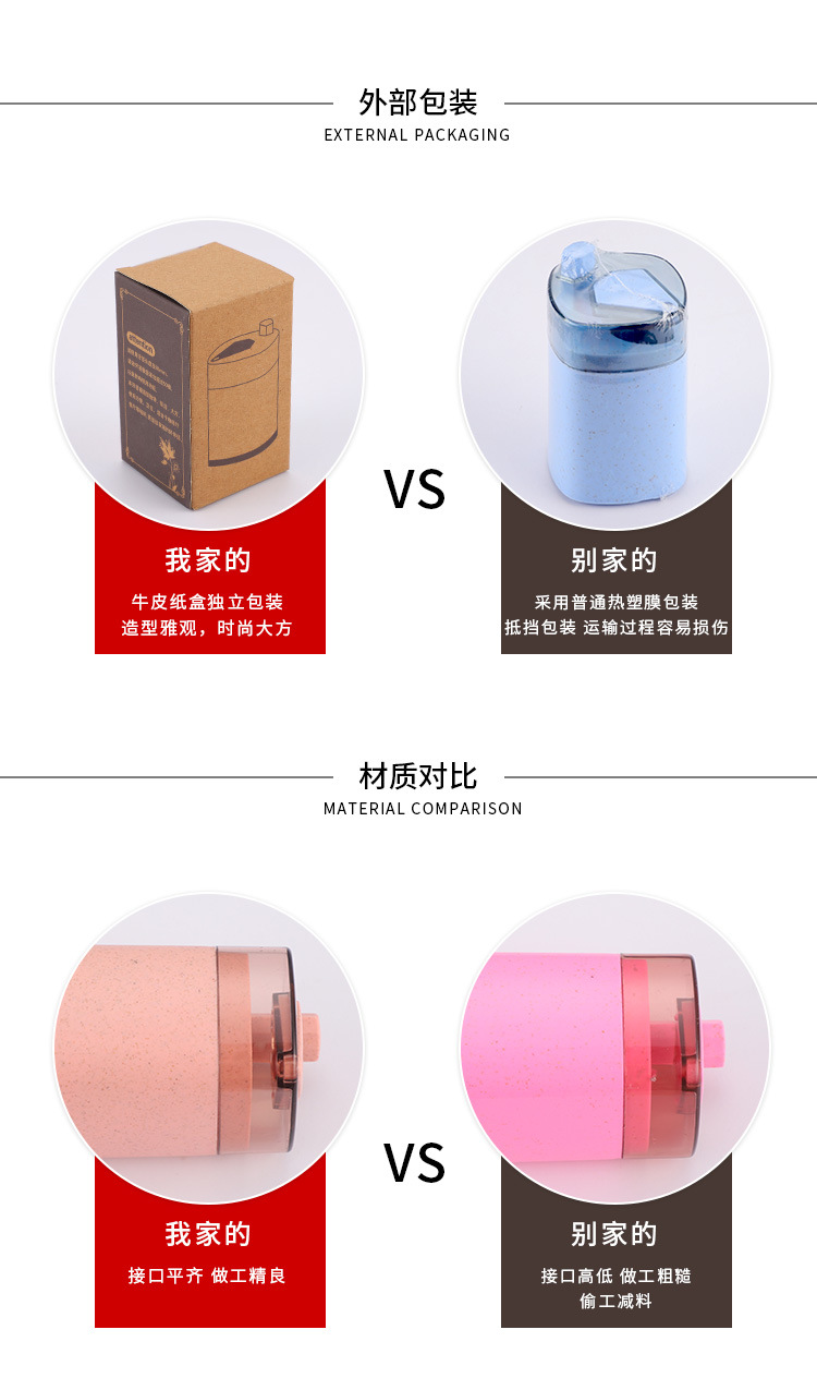 Wheat Straw Automatic Press Type Toothpick Holder Household Creative Toothpick Bottle Living Room Dining Room Transparent Toothpick Box Cans
