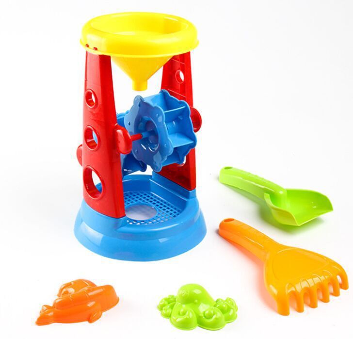 A 5-piece set of parent-child interactive water educational beach toys shovel hourglass outdoor water toys in summer A 5-piece set of parent-child interactive water educational beach toys shovel hourglass outdoor water toys in summer