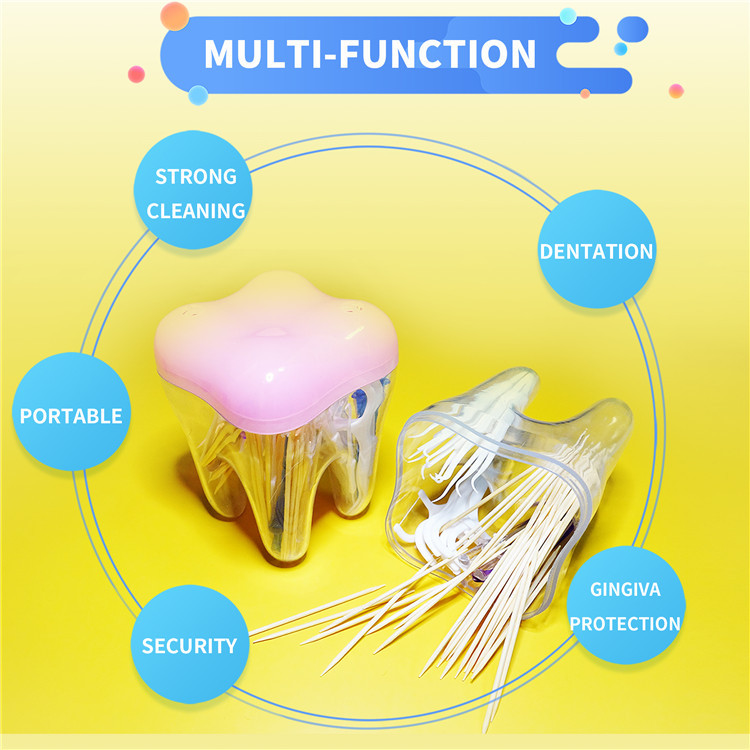 Creative fruit fork toothpick double - ended toothpick top grade dental floss stick family set household belt box