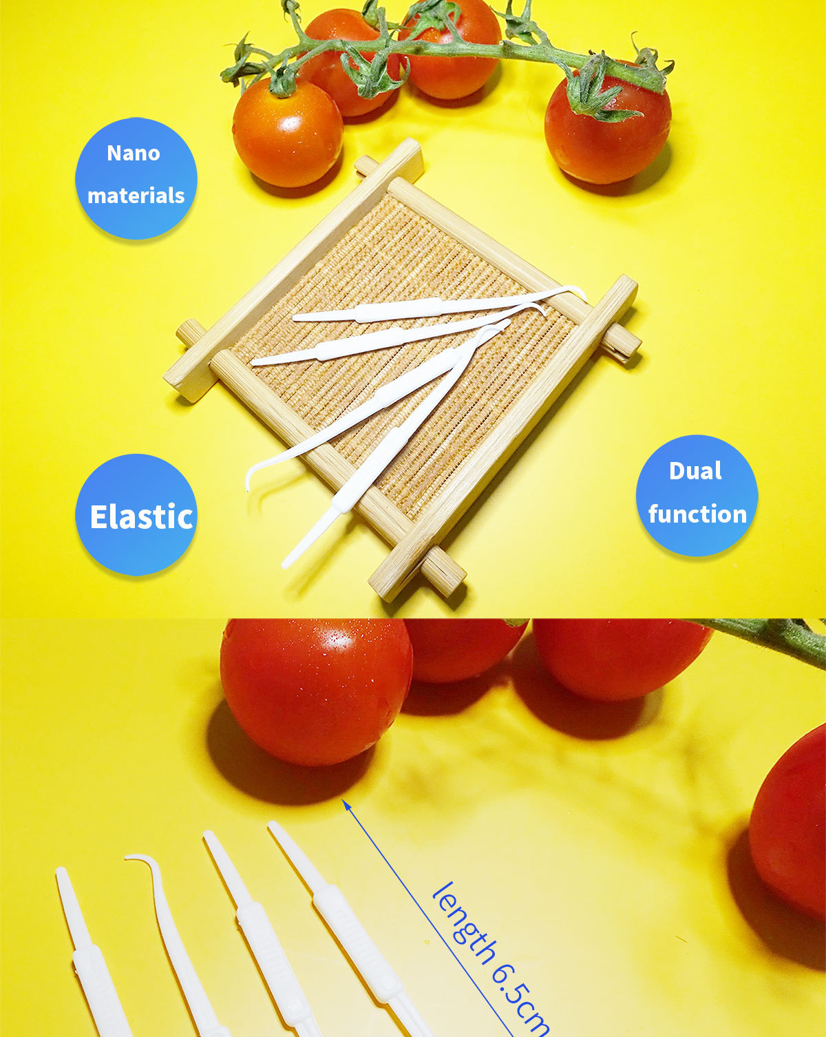 Creative fruit fork toothpick double - ended toothpick top grade dental floss stick family set household belt box