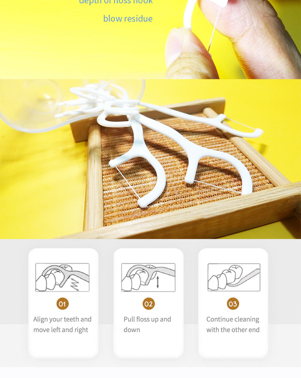 Creative fruit fork toothpick double - ended toothpick top grade dental floss stick family set household belt box