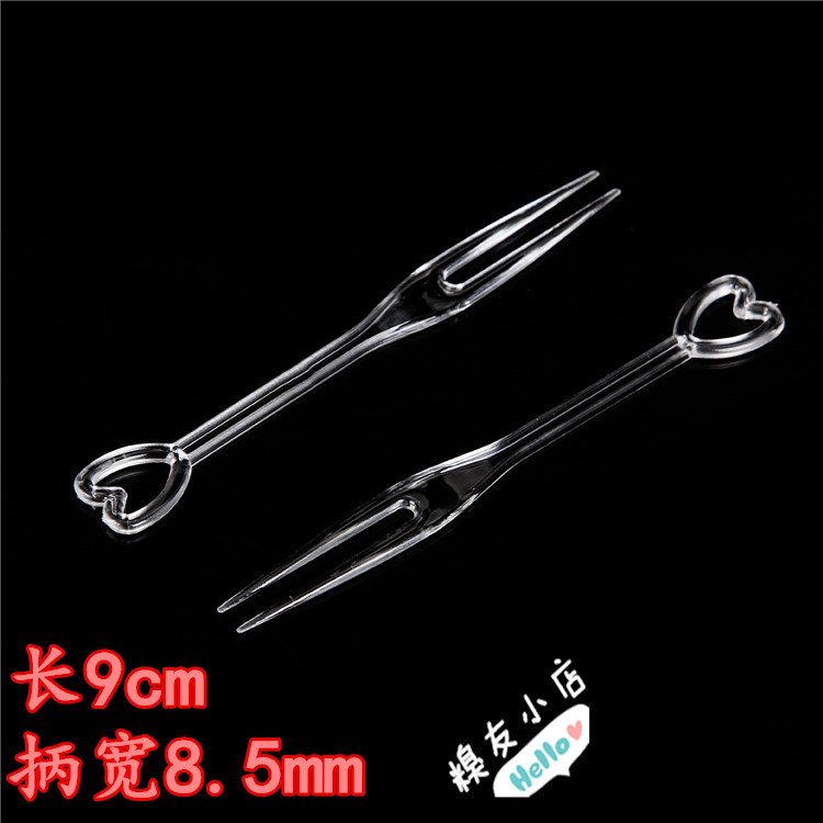 Fork Fruit Fork Cake Fork Children&#039;s Household Plastic Independent Packaging Fruit Toothpick Dessert Fork Pastry Fork