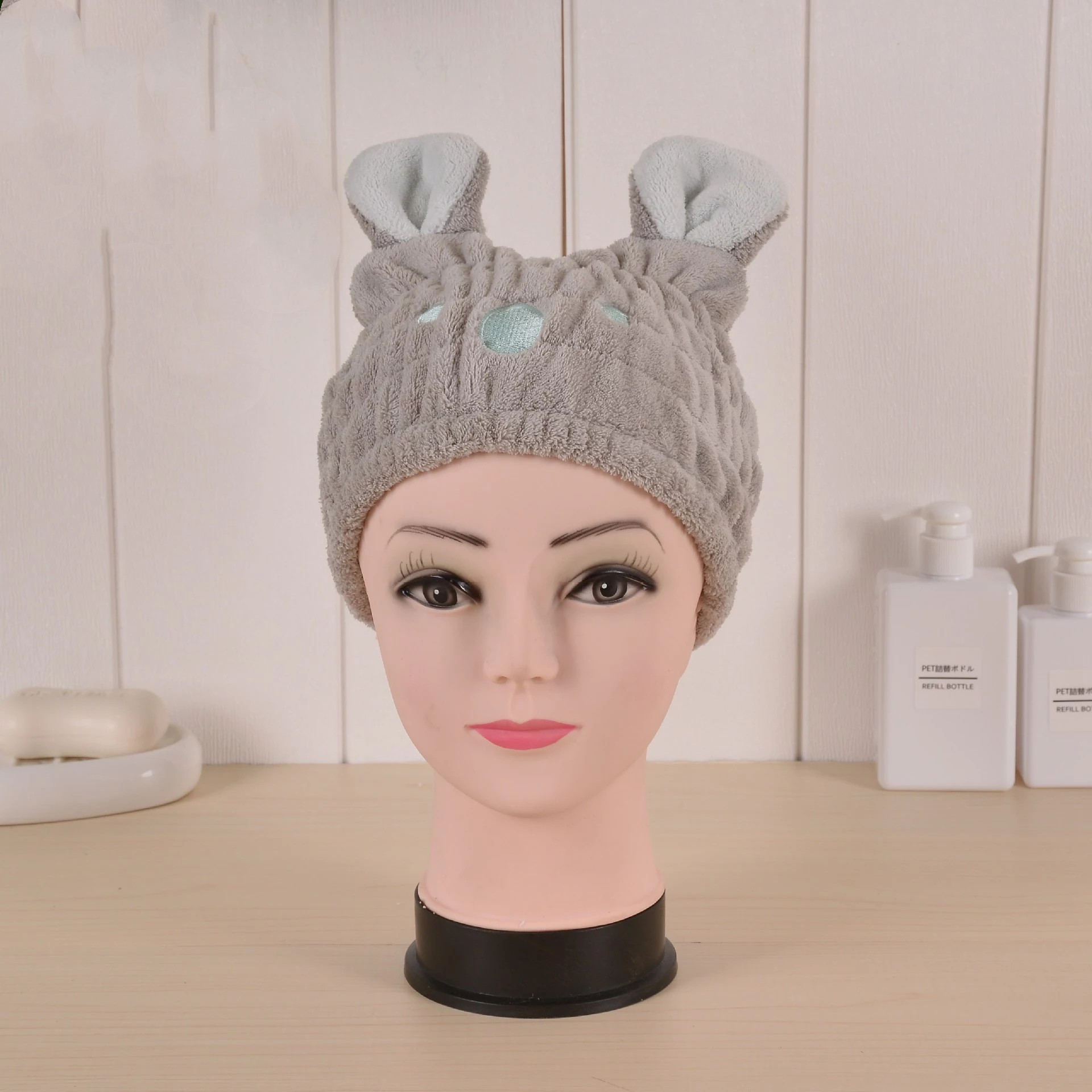 Children Hair Drying Cap Coral Velvet Creative Cartoon Cute Shower Cap Customized Exported to Japan Quality Hair-Drying Towel
