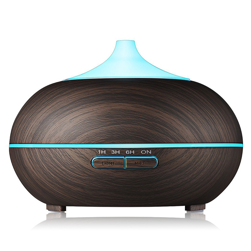 Wood Grain Aroma Diffuser Ultrasonic Bluetooth Remote Control Household Small Essential Oil Nebulizing Diffuser Office Aerosol Dispenser Water Oxygen Machine