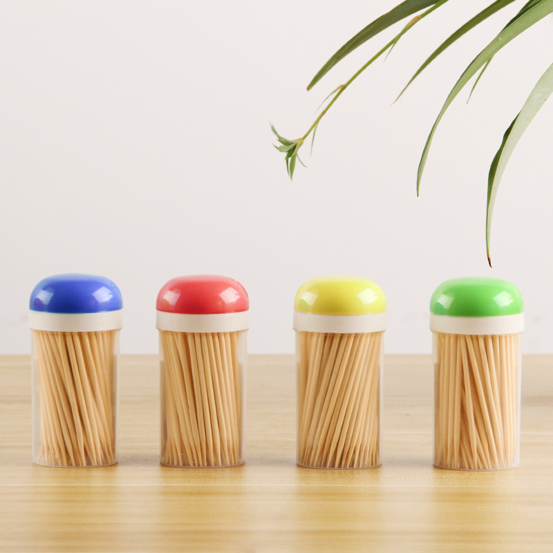 Disposable Household Double Pointed Toothpick Barrel Bottled Toothpick Wholesale Portable Dining Hotel Toothpick