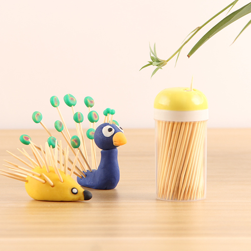 Disposable Household Double Pointed Toothpick Barrel Bottled Toothpick Wholesale Portable Dining Hotel Toothpick