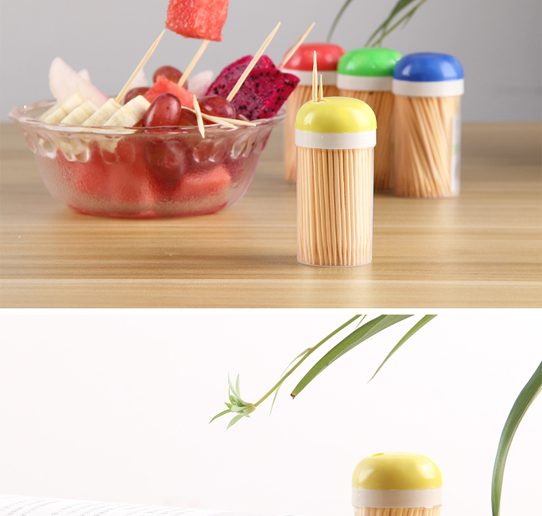 Disposable Household Double Pointed Toothpick Barrel Bottled Toothpick Wholesale Portable Dining Hotel Toothpick