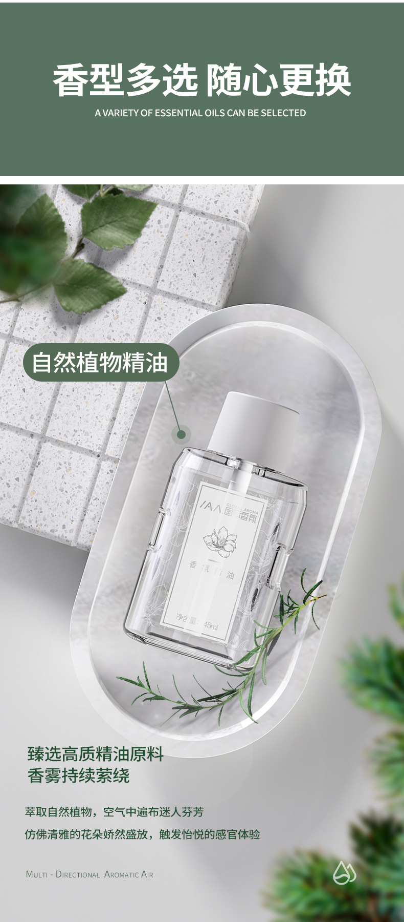 Xiaobai Aroma Diffuser Automatic Aerosol Dispenser Home Bedroom Hotel Ultrasonic Aroma Diffuser Cachin Toilet Deodorant Fragrance Machine