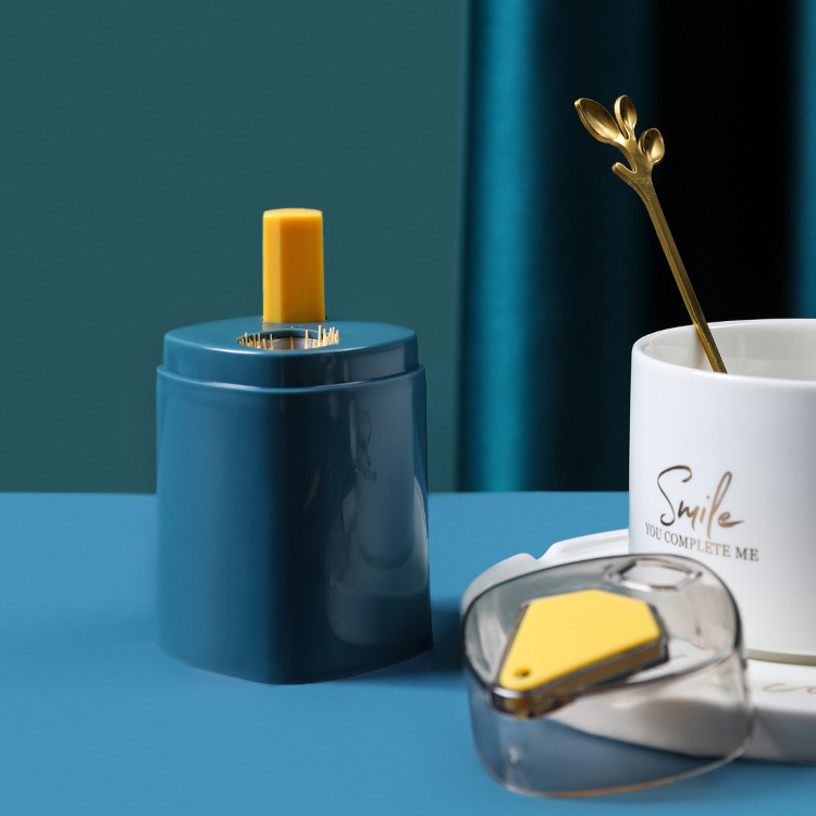 Automatic Toothpick Box Plastic Toothpick Container Creative Convenient Toothpick Remover Toothpick Holder Household Press Type Toothpick Tin