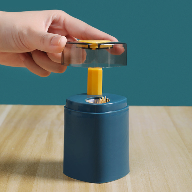 Automatic Toothpick Box Plastic Toothpick Container Creative Convenient Toothpick Remover Toothpick Holder Household Press Type Toothpick Tin