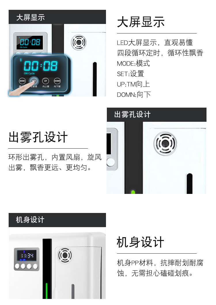 Hotel Ultrasonic Aroma Diffuser Cachin Bar Perfume Machine KTV Automatic Aerosol Dispenser Household Fragrance Machine Essential Oil Aroma Diffuser I Hotel Ultrasonic Aroma Diffuser Cachin Bar Perfume Machine KTV Automatic Aerosol Dispenser Household Fragrance Machine Essential Oil Aroma Diffuser I