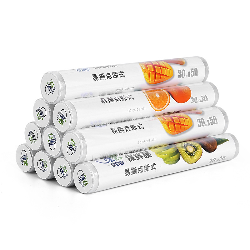 Resistant Plastic Wrap Whole Disposable PE Supermarket Kitchen Refrigerator Food Grade Plastic Wrap Household