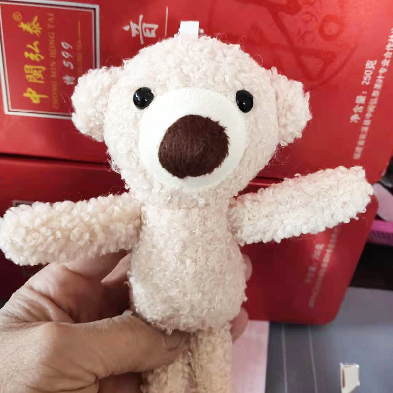Little Bear Doll Pendant Cute Small Teddy Bear Plush Doll T-shirt Pendant in Stock Wholesale Toothpick Bear Teddy