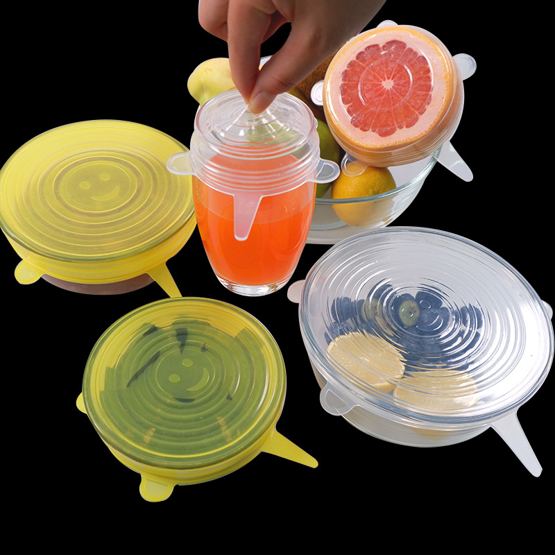 Lid for Airtight Container Stretch Bowl Cover Cup Cover Bottle Cap Fruit Plastic Wrap Food Silicone Sealed Fresh Cover