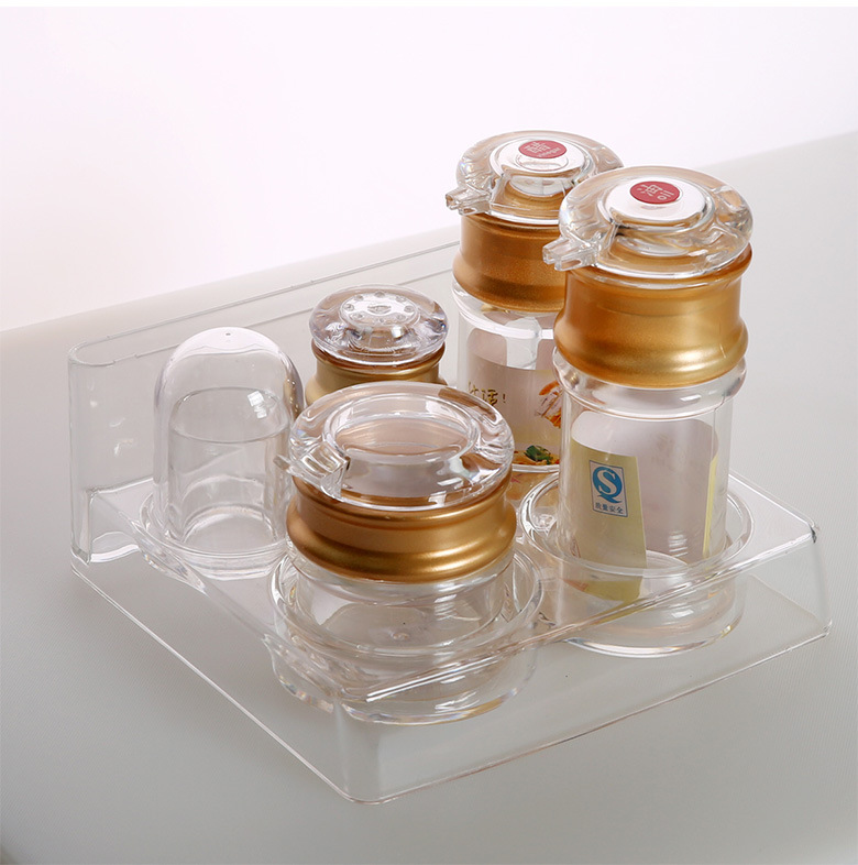 Acrylic Pepper Bottle Toothpick Bottle Restaurant Gourmet Powder Chicken Essence Spice Jar Spicy Toothpick Tin Factory Direct Sales