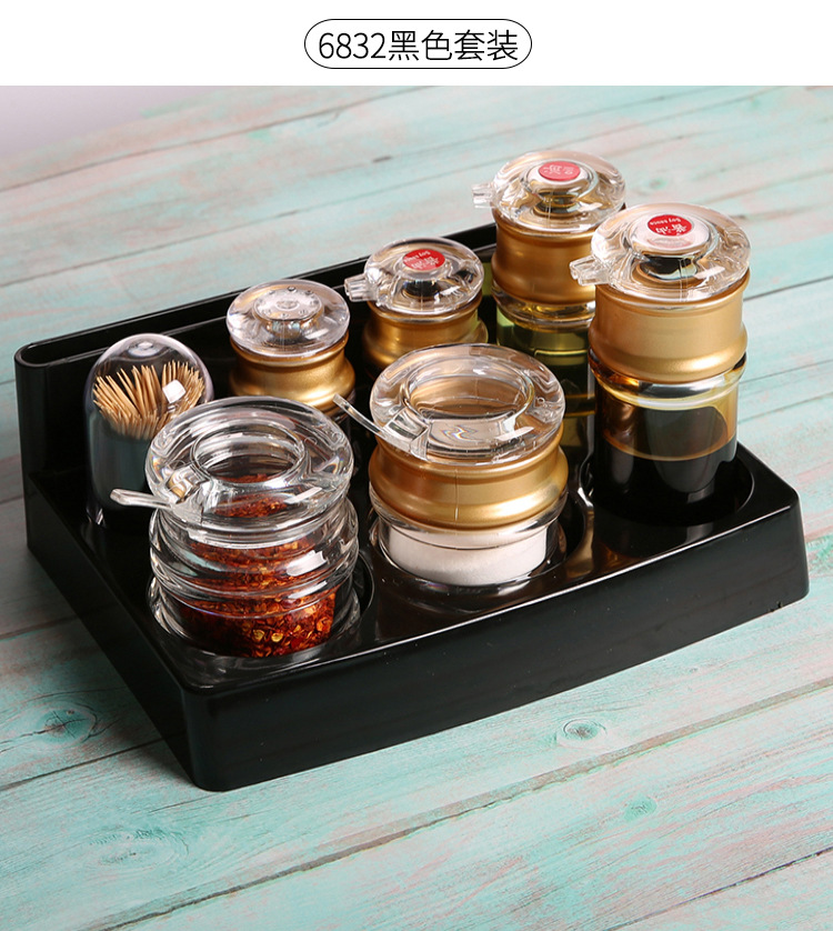 Acrylic Pepper Bottle Toothpick Bottle Restaurant Gourmet Powder Chicken Essence Spice Jar Spicy Toothpick Tin Factory Direct Sales
