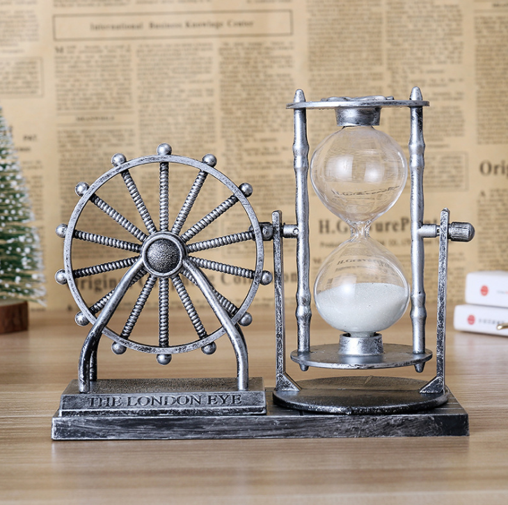 Creative Student Gift Retro Ferris Wheel Quicksand Hourglass Ornaments
