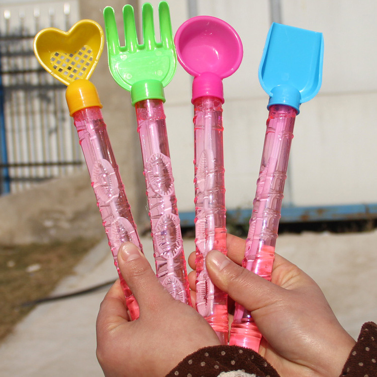 Beach Toy  Beach Bubble Wand Beach Tools Seaside Entertainment Toys Shovel Hourglass Bubble Water 28cm Medium Size