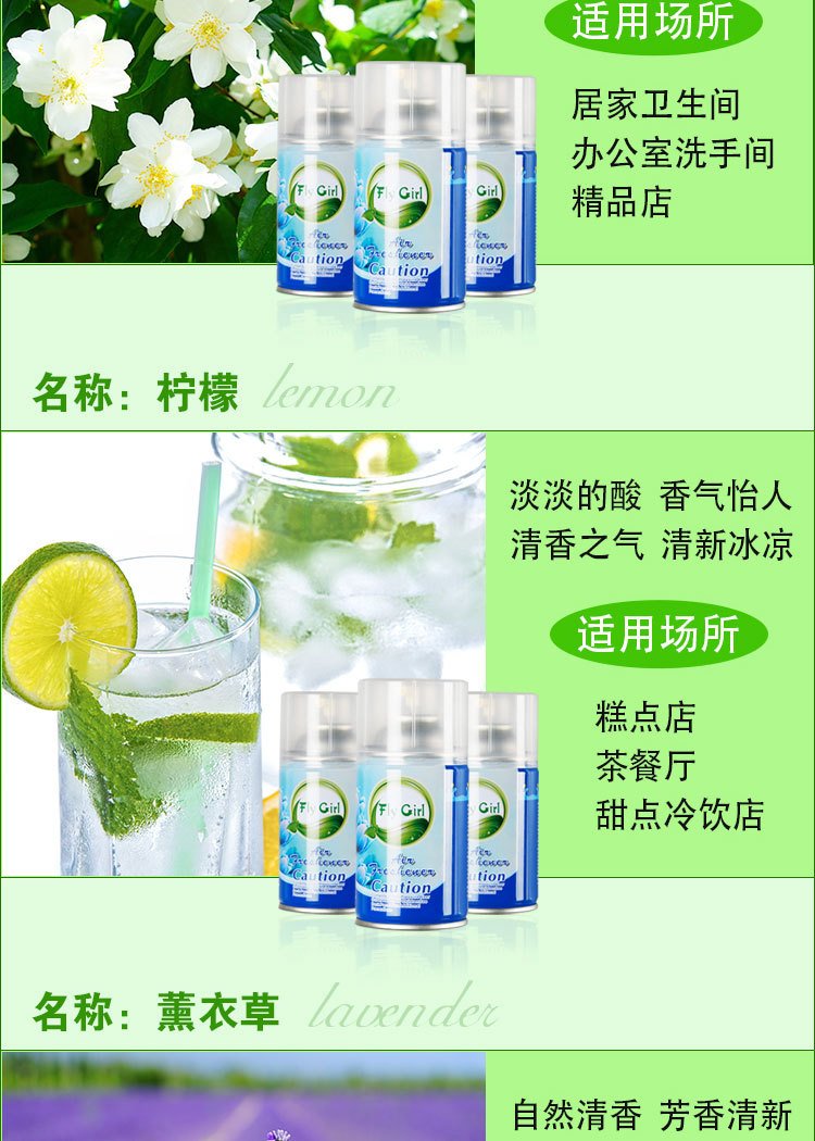 Factory Direct Supply Air Freshing Agent Filling Toilet Deodorization Fragrance Automatic Aerosol Dispenser Perfume Spray