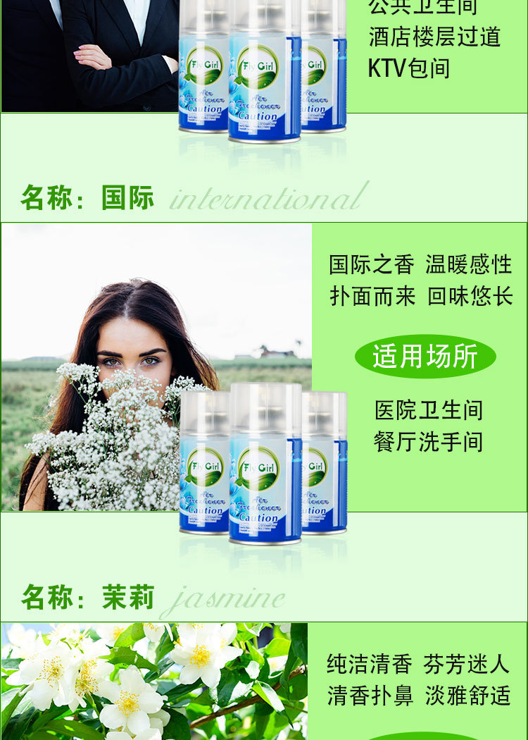 Factory Direct Supply Air Freshing Agent Filling Toilet Deodorization Fragrance Automatic Aerosol Dispenser Perfume Spray