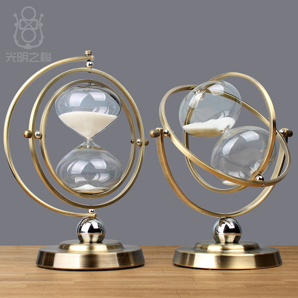 Factory Supply Hardware Swing Sand Clock Timer Creative Wedding Birthday Graduation Gift Hourglass Glass Furnishing Article