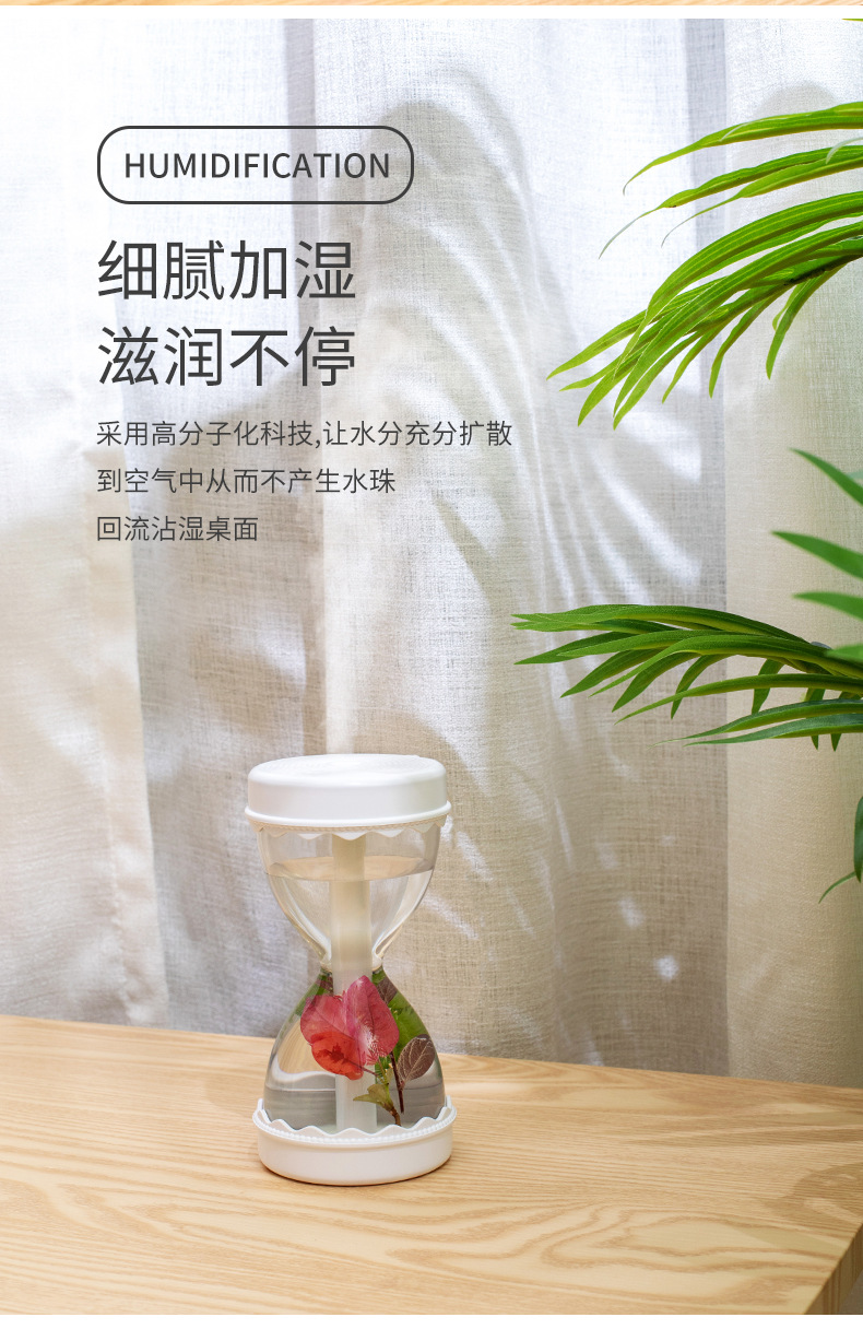 Amazon creative hourglass humidifier mini usb colorful night light home office car hourglass humidifier Amazon creative hourglass humidifier mini usb colorful night light home office car hourglass humidifier