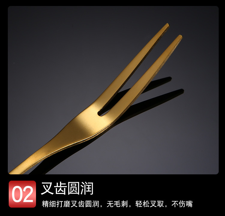 Manufacturer Stainless Steel Moon Cake Knife and Fork Two Teeth Fruit Fork Fruit Knife Dessert Small Fork Cake Pastry Fork Fruit Toothpick