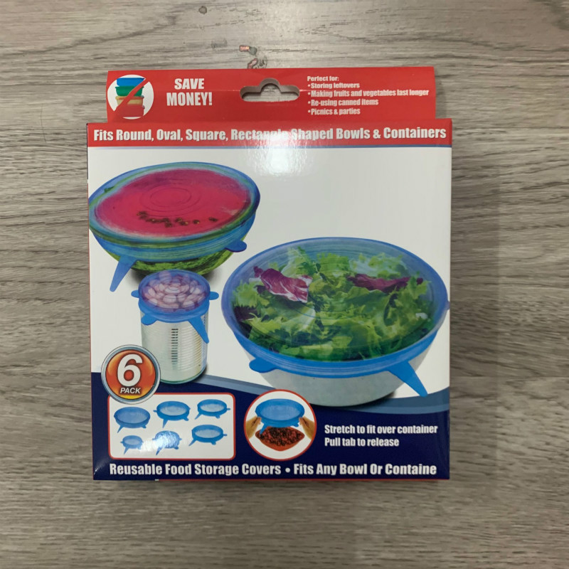 Silicone Six-Piece Set Fresh Cover Stretch 6-Piece Set Bowl Cover Refrigerator Microwave Oven Sealed Plastic Wrap Silicone Six-Piece Set Fresh Cover Stretch 6-Piece Set Bowl Cover Refrigerator Microwave Oven Sealed Plastic Wrap