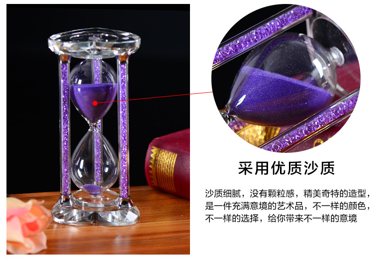 30 Minutes Crystal Boutique Diamond Crystal Hourglass Multi-Color Timer Hourglass 30 Minutes Crystal Boutique Diamond Crystal Hourglass Multi-Color Timer Hourglass