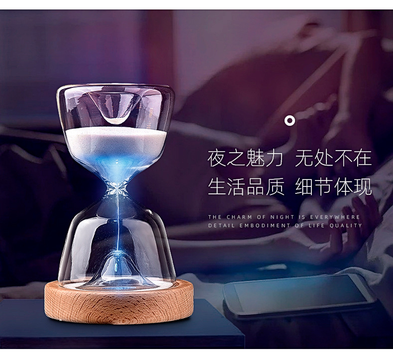 Factory Direct Sales Wholesale Glass Sand Clock Timer Luminous Remote Control 15 Minutes Personalized Creative Decoration Hourglass Factory Direct Sales Wholesale Glass Sand Clock Timer Luminous Remote Control 15 Minutes Personalized Creative Decoration Hourglass