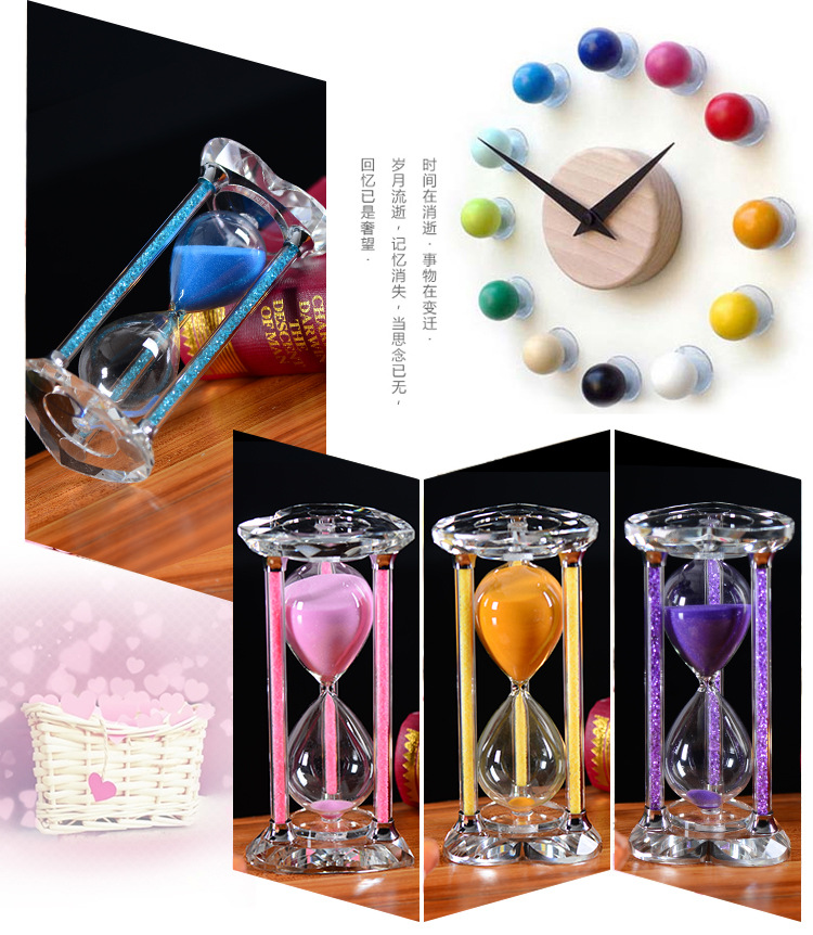 30 Minutes Crystal Boutique Diamond Crystal Hourglass Multi-Color Timer Hourglass 30 Minutes Crystal Boutique Diamond Crystal Hourglass Multi-Color Timer Hourglass