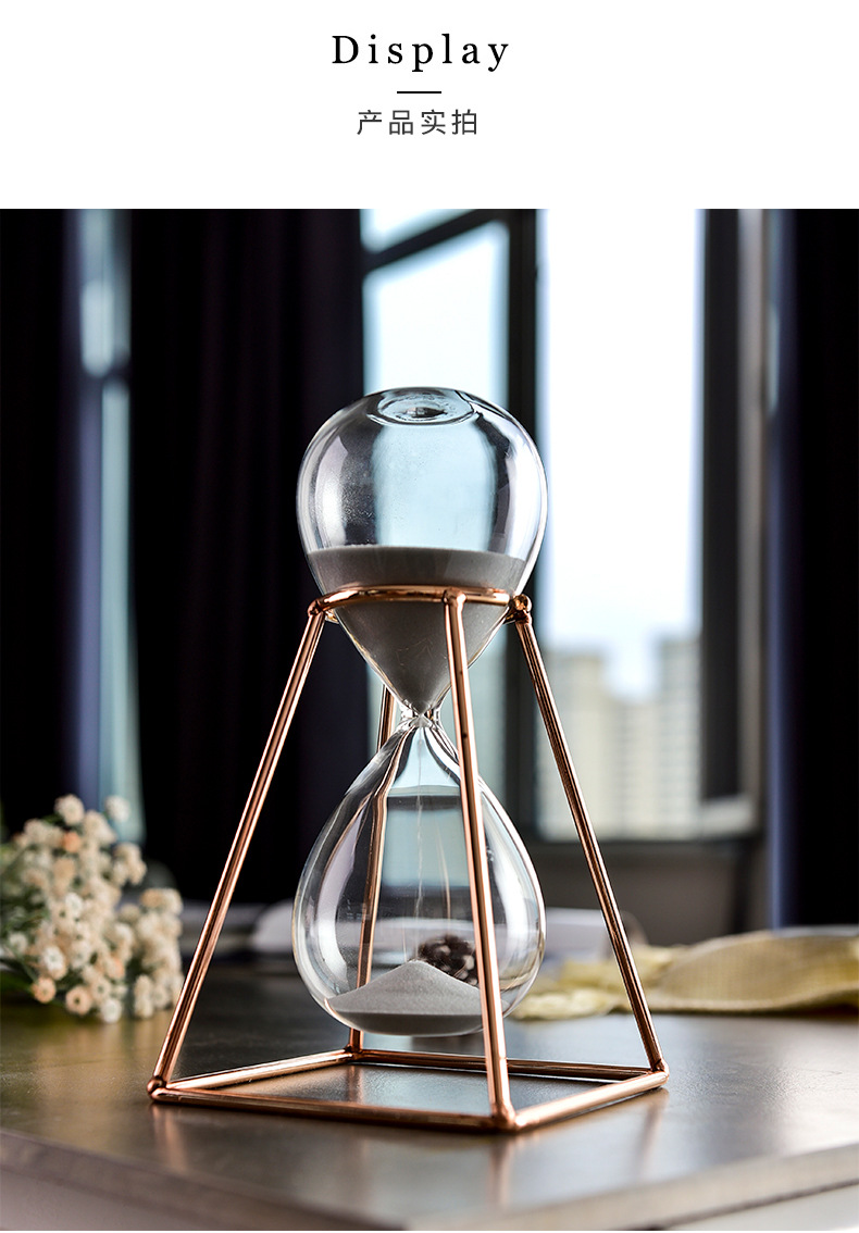 Factory Direct Sales Metal Sand Clock Timer 30 Minutes Nordic Style Decoration Timer Hourglass Creative Decoration Factory Direct Sales Metal Sand Clock Timer 30 Minutes Nordic Style Decoration Timer Hourglass Creative Decoration