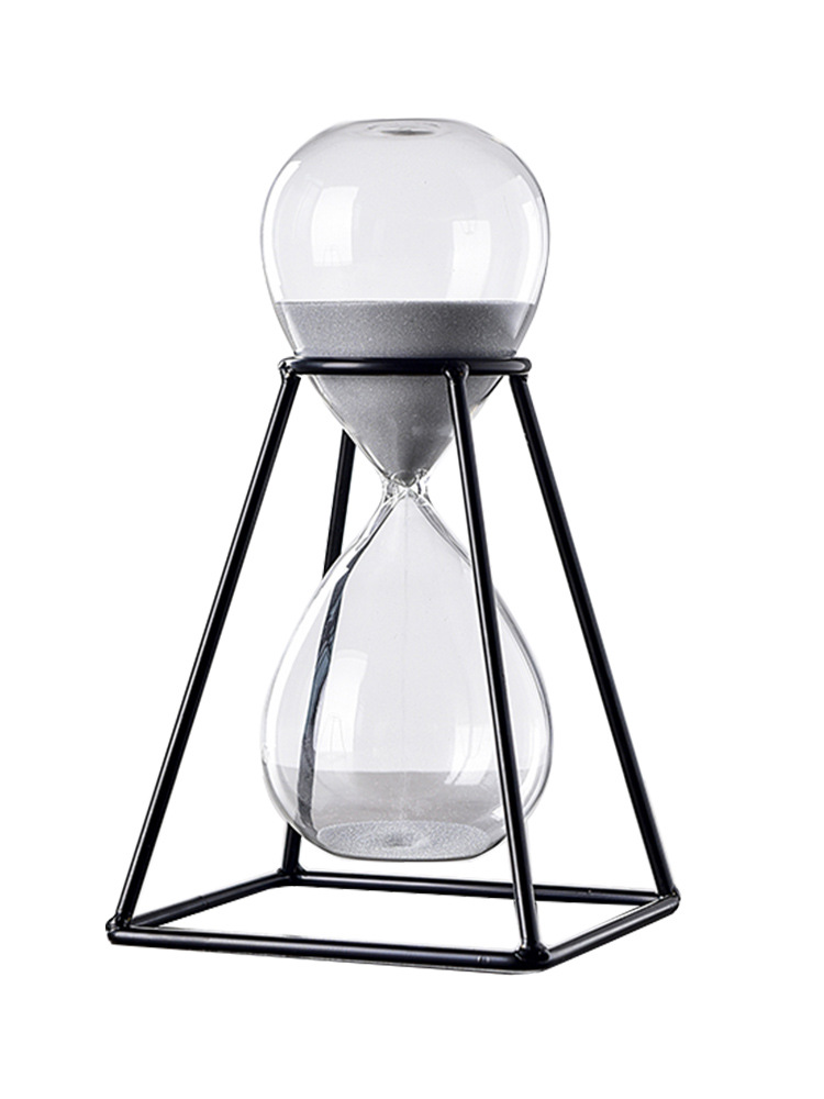 Factory Direct Sales Metal Sand Clock Timer 30 Minutes Nordic Style Decoration Timer Hourglass Creative Decoration