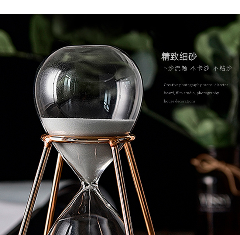 Factory Direct Sales Metal Sand Clock Timer 30 Minutes Nordic Style Decoration Timer Hourglass Creative Decoration Factory Direct Sales Metal Sand Clock Timer 30 Minutes Nordic Style Decoration Timer Hourglass Creative Decoration