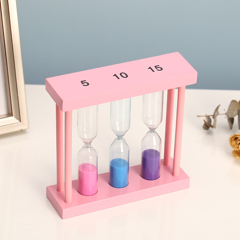 Creative OnePiece Wooden Hourglass Toys for Children Early Education Gift Timing Reminder Sand Clock Timer