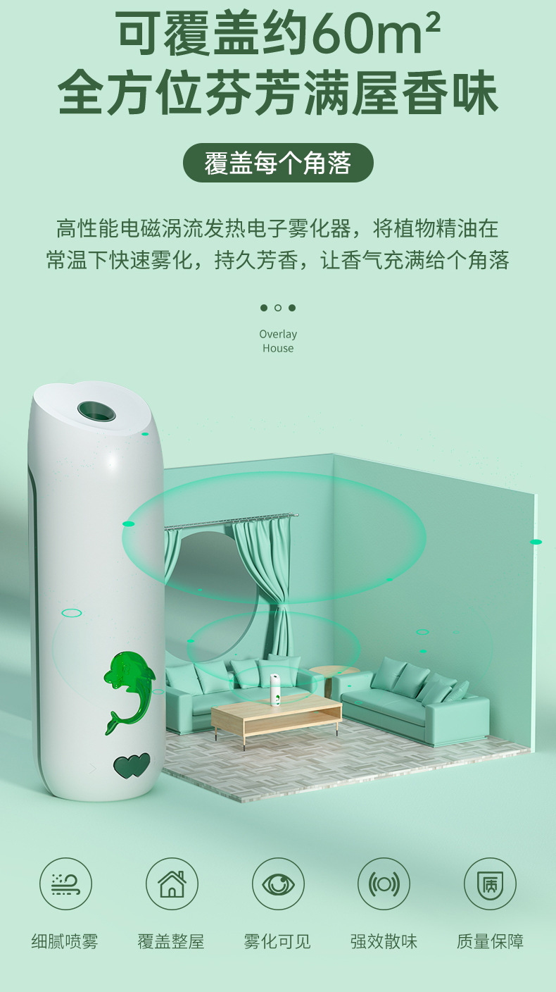 Timing Fragrance Machine Automatic Spray Aerosol Dispenser Household Perfume Machine Toilet Odor Removal Ultrasonic Aroma Diffuser Essential Oil Aroma Diffuser