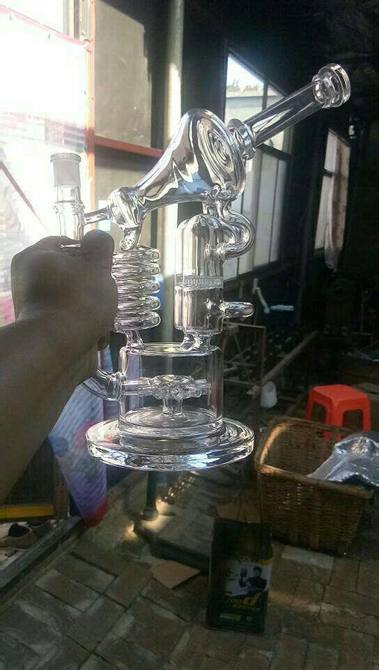 Glass Water Pipe Big Back Hookah Gun Big Bubble Smoke Gun Back Tobacco Pot Pipe Smoking Set Hookah Accessories Pipe