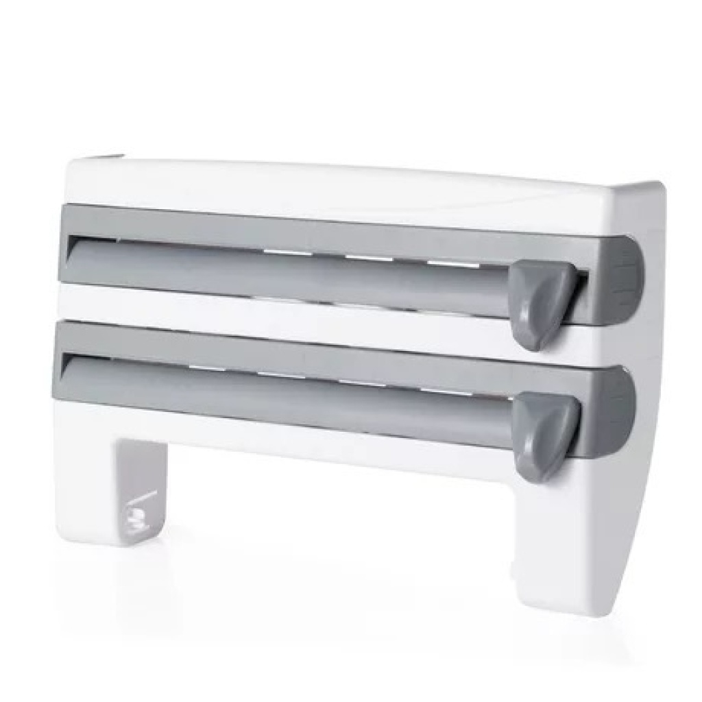 Kitchen Plastic Wrap Storage Rack with Cutter Foil Paper Multifunctional Storage Rack Tissue Rack Towel Rack Kitchen Plastic Wrap Storage Rack with Cutter Foil Paper Multifunctional Storage Rack Tissue Rack Towel Rack
