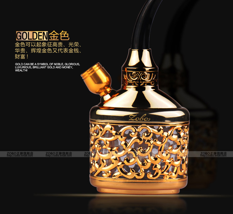 Zobo genuine authentic hookah pipe water pipe double filtration smoke pot with double double smoking